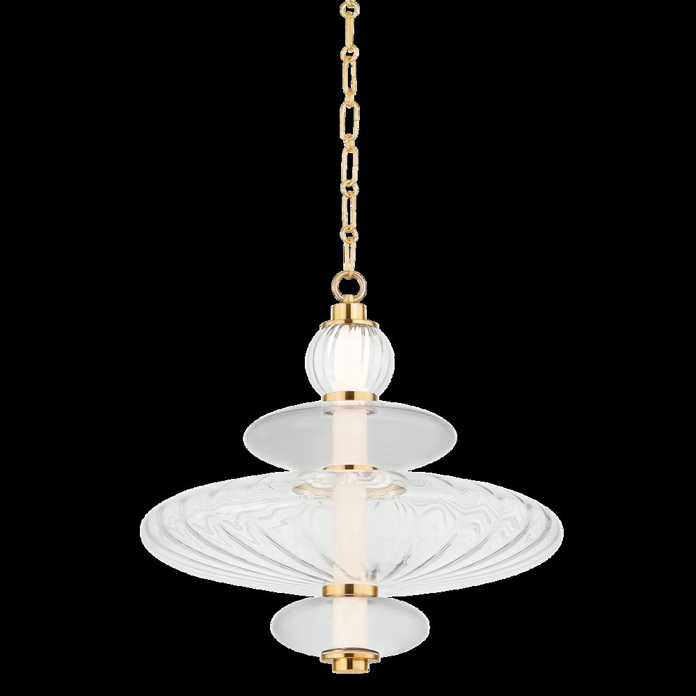 Williams Pendant, Aged Brass. Picture 1