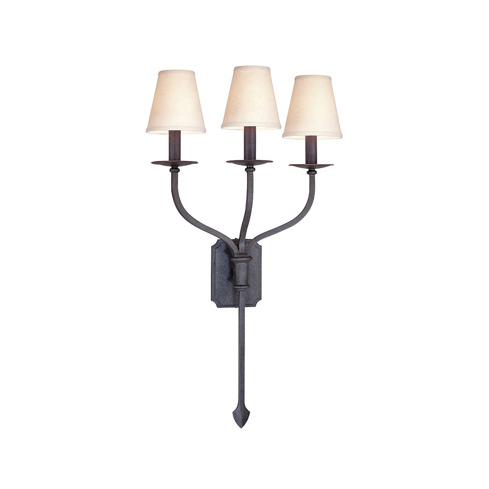 La Brea Wall Sconce, Textured Iron. Picture 1