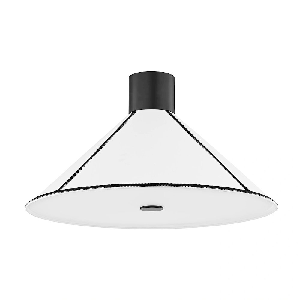 Forrest Semi Flush In Soft Black Color. Picture 1