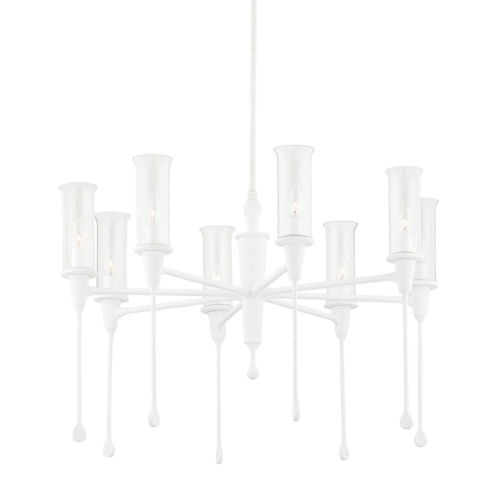 Chisel Chandelier, White Plaster. Picture 1