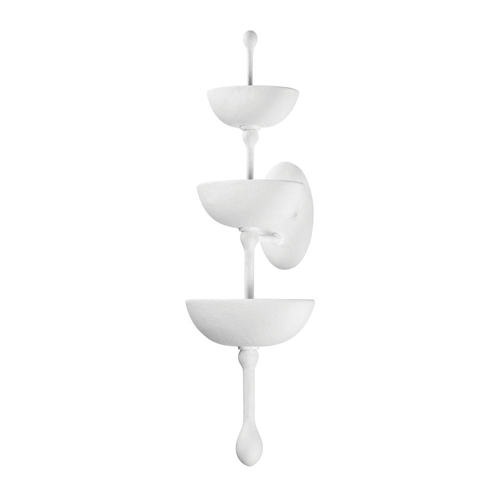 Aura Wall Sconce, Gesso White. Picture 1