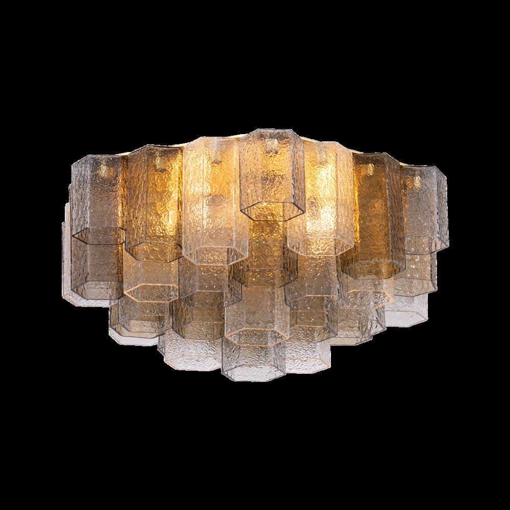 Helsinki Semi Flush, Vintage Gold Leaf. Picture 1