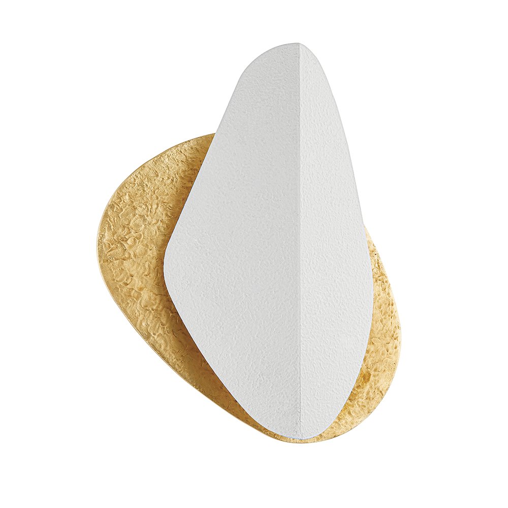 Oslo Wall Sconce, Vintage Gold Leaf. Picture 1