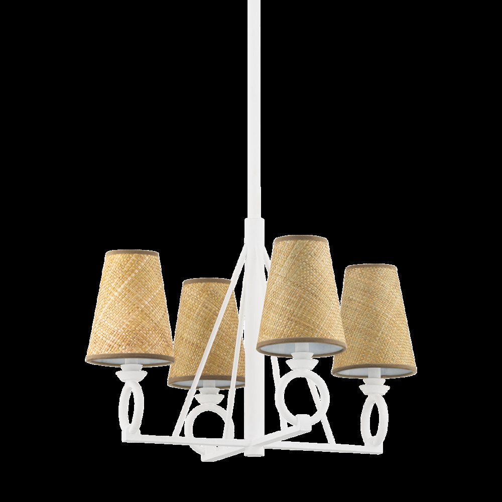 Pendelton Chandelier, White Plaster. Picture 1