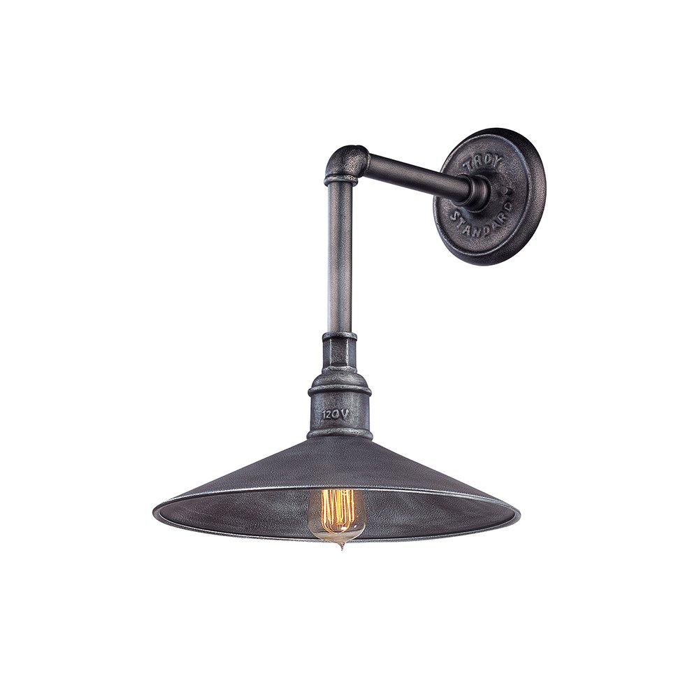 Toledo Exterior Wall Sconce, Old Silver. Picture 1