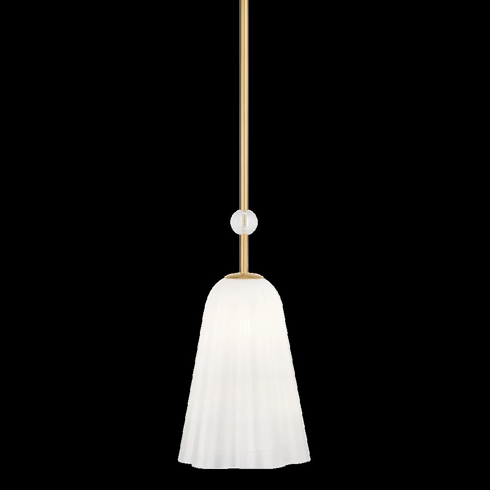 Cambria Heights Pendant, Aged Brass. Picture 1