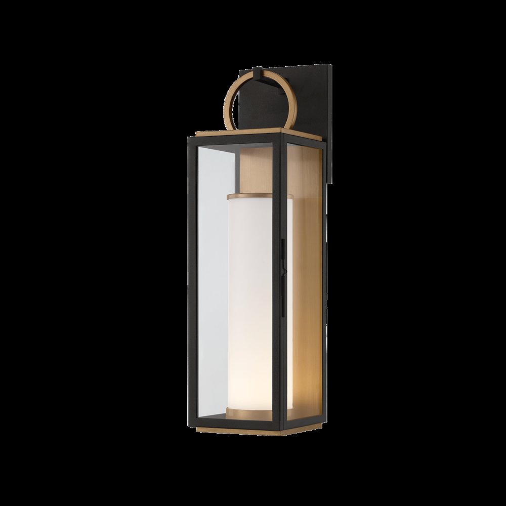 Gareth Exterior Wall Sconce, Patina Brass. Picture 1