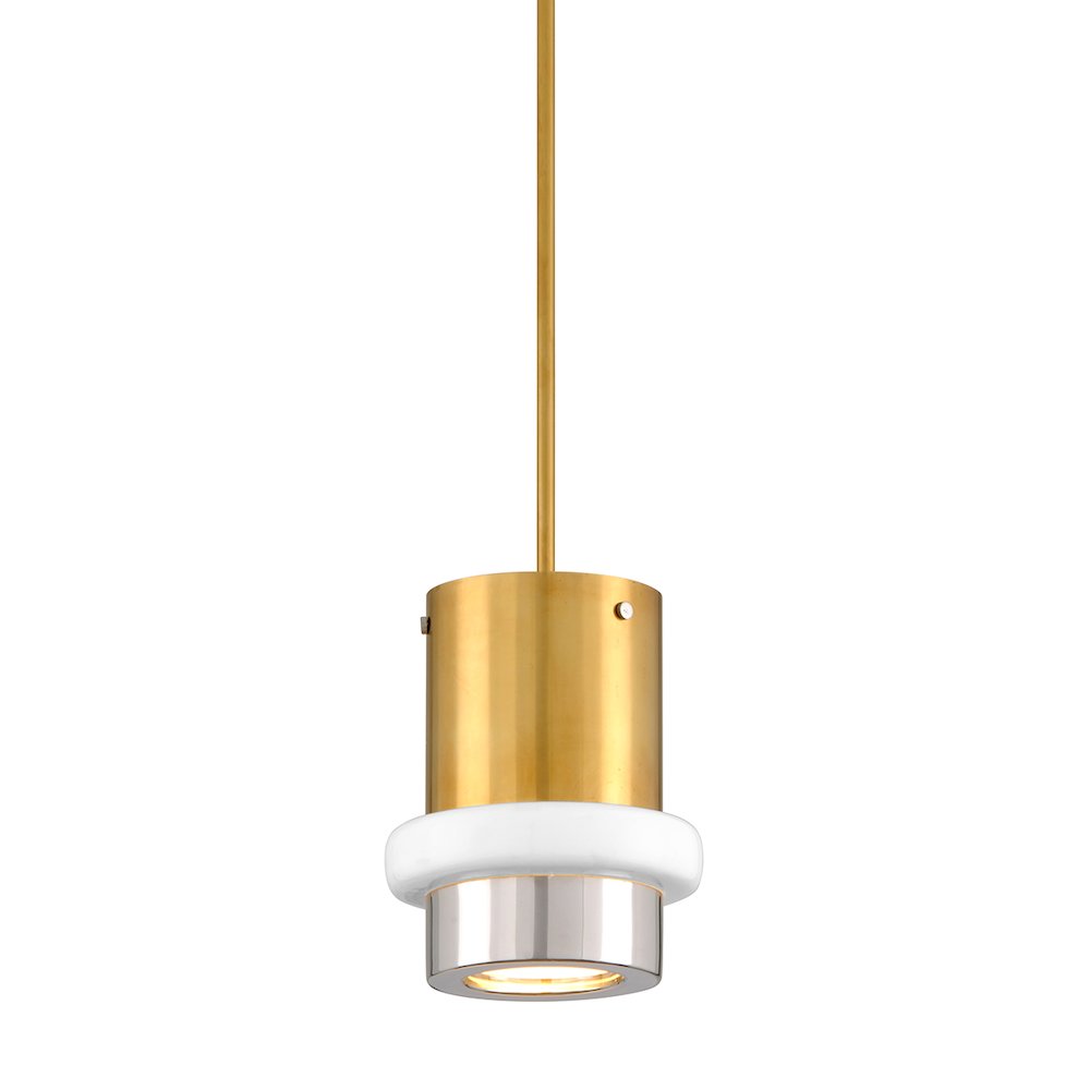 Beckenham Pendant, Vintage Polished Brass And Nickel. Picture 1