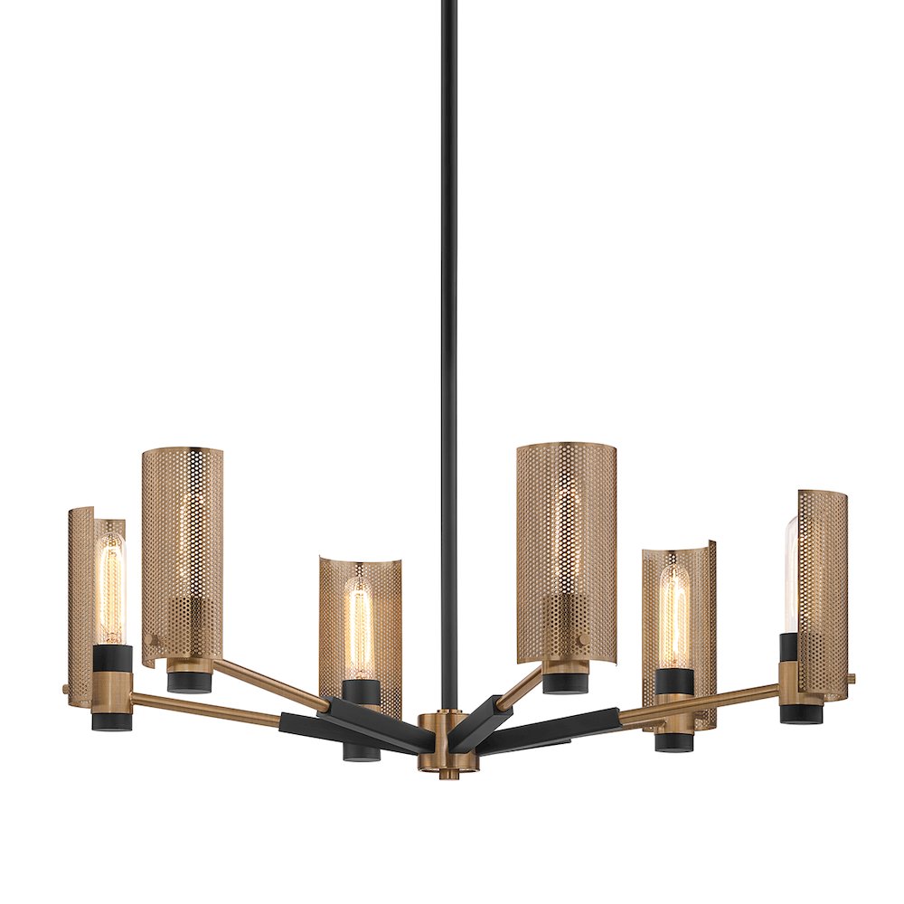 Pilsen Chandelier, Soft Off Black. Picture 1