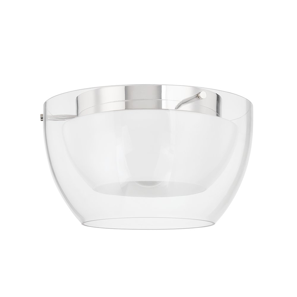 Dutton Flush Mount, Polished Nickel. Picture 1