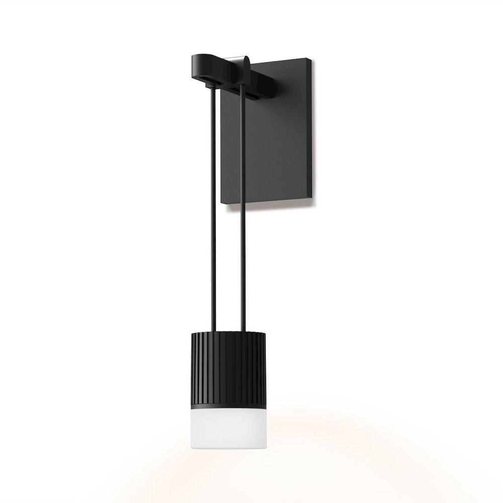 Suspenders Wall Sconce, Satin Black. Picture 1
