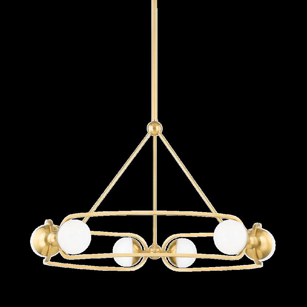 Hartford Chandelier, Aged Brass. Picture 1