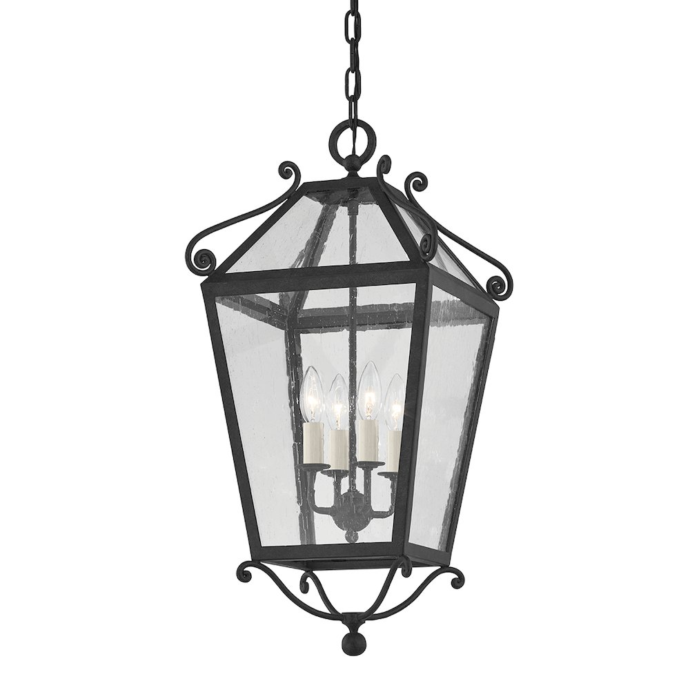 Santa Barbara County Exterior Lantern, French Iron. Picture 1