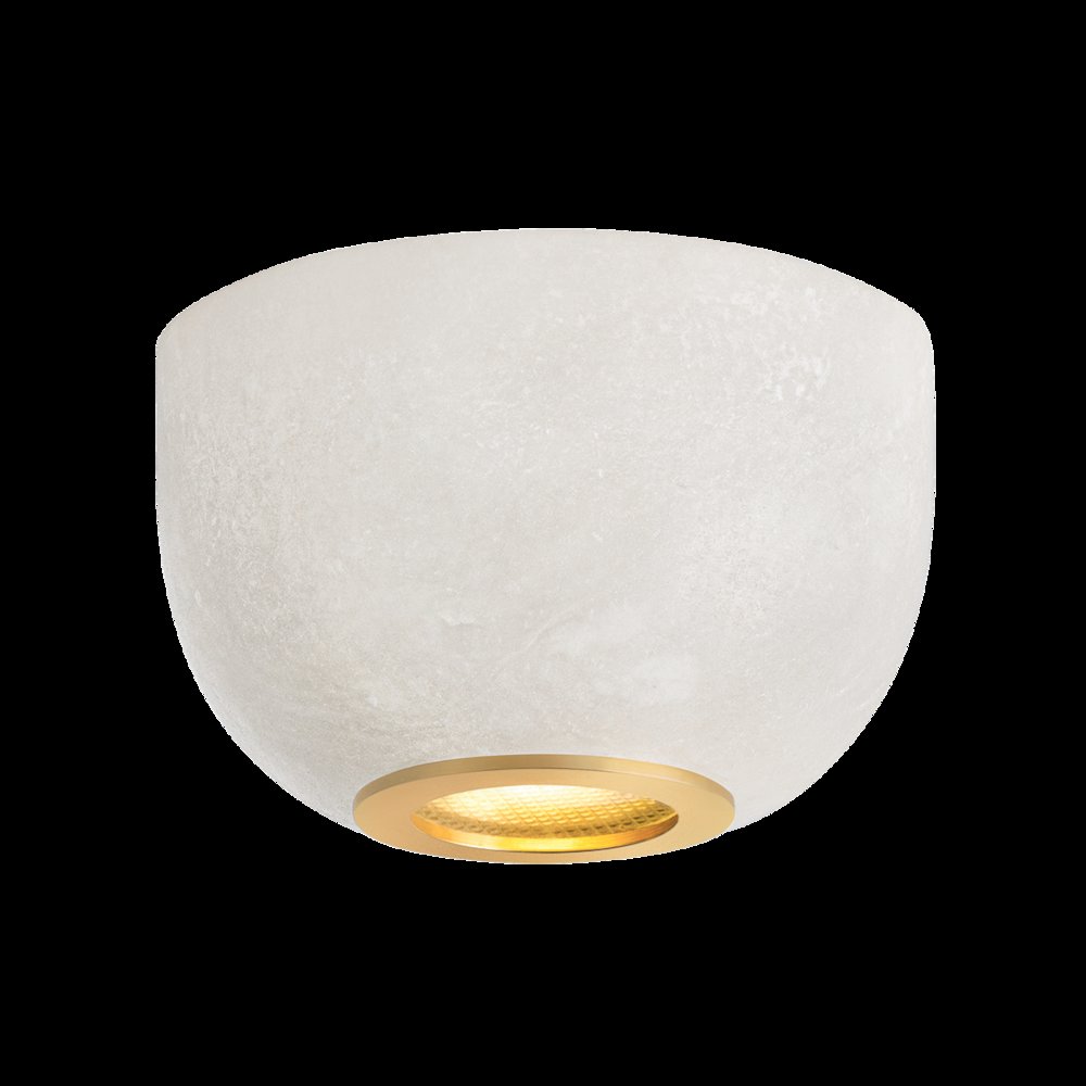 Bains Corner Flush Mount, Aged Brass. Picture 1