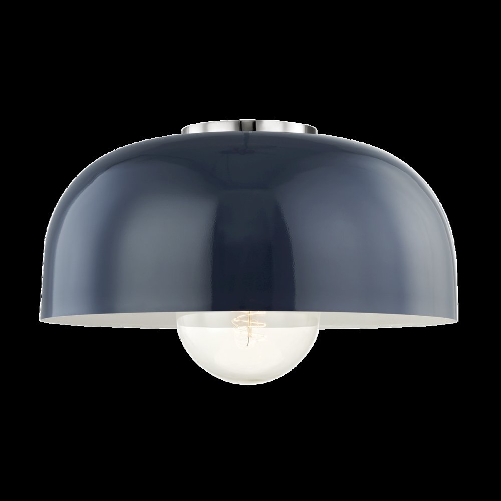 Avery Flush Mount, Polished Nickel. Picture 1