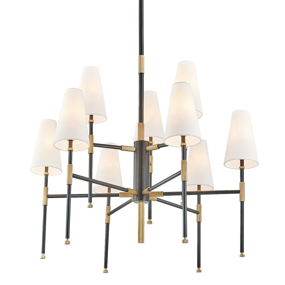 Bowery Chandelier, Aged Brass, Old Bronze. Picture 1