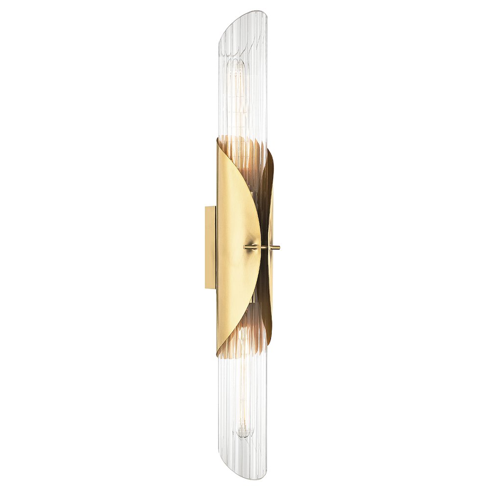 Lefferts Wall Sconce, Aged Brass. Picture 1