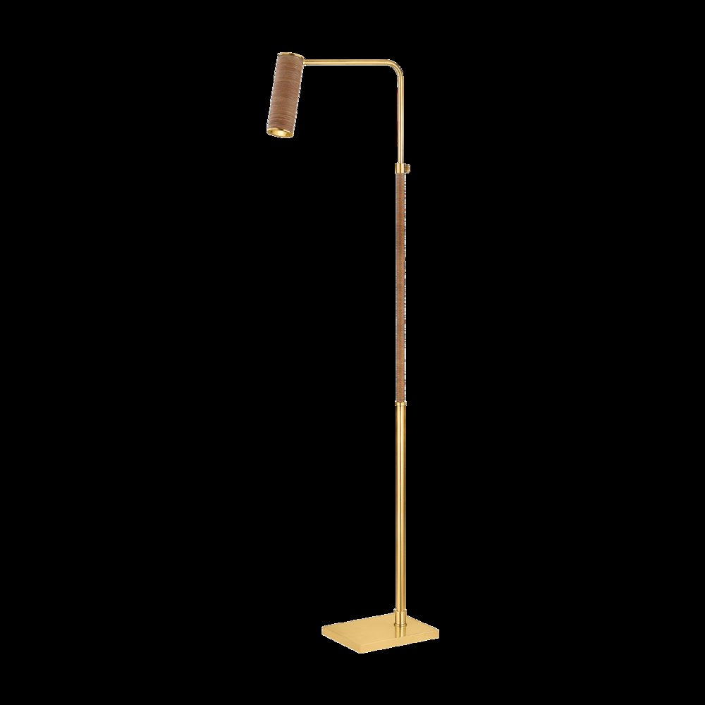 Narragansett Floor Lamp, Aged Brass. Picture 1