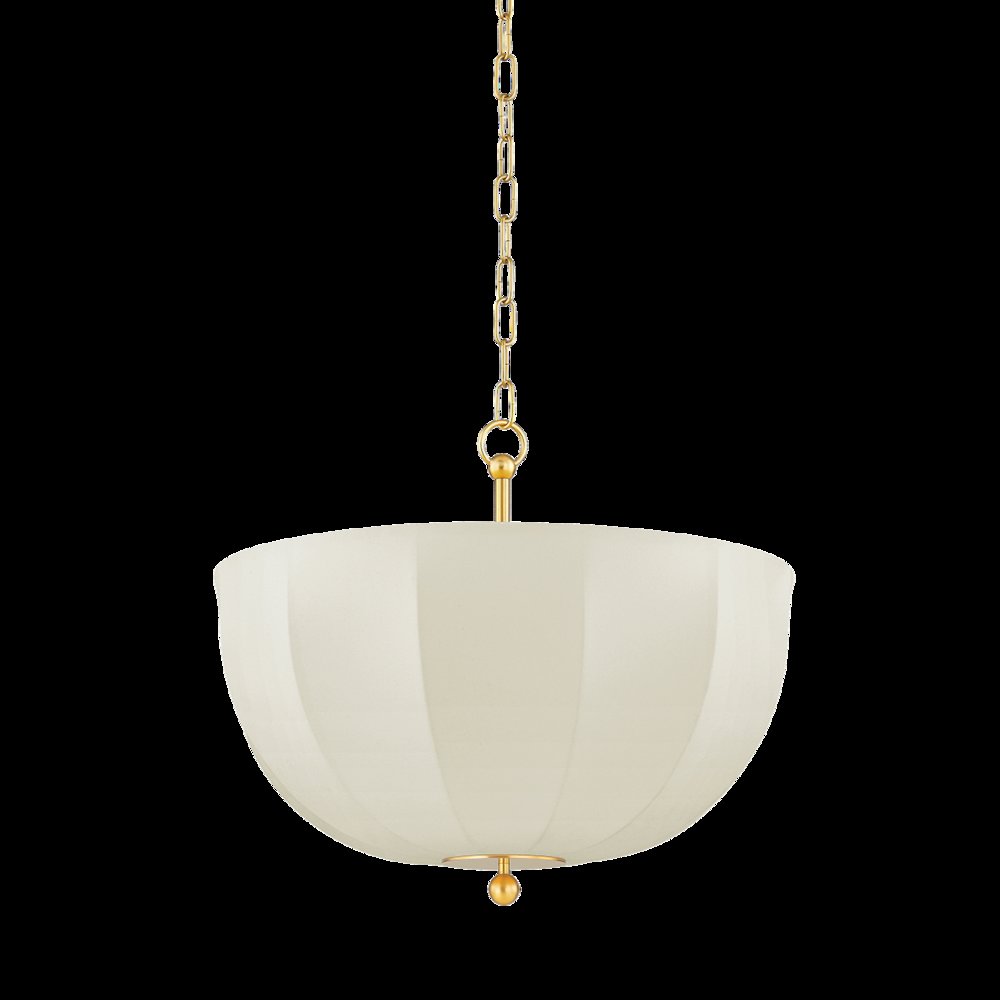 Meshelle Pendant, Aged Brass. Picture 1