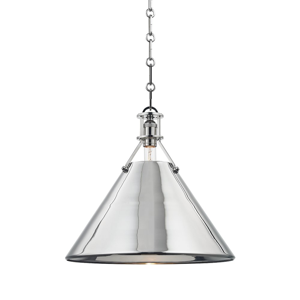 Metal No. 2 Pendant, Polished Nickel. Picture 1