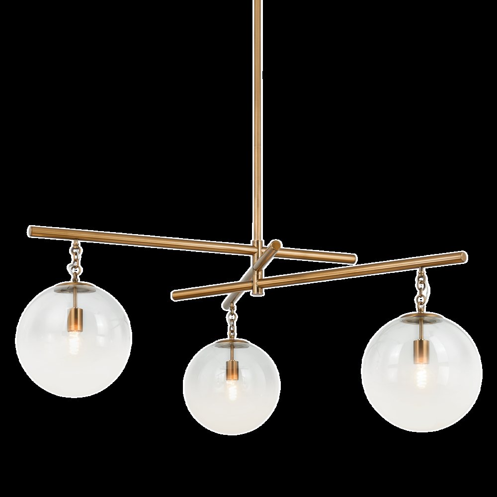 Wade Chandelier, Patina Brass. Picture 1