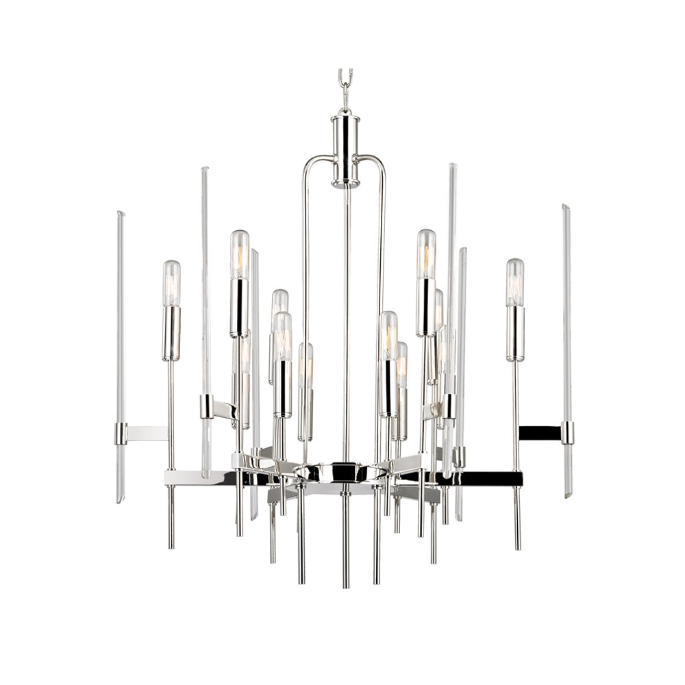 Bari Chandelier, Polished Nickel. Picture 1