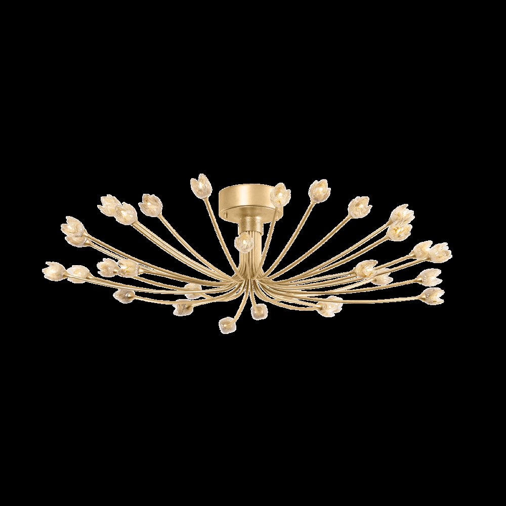 Falkirk Semi Flush, Vintage Gold Leaf. Picture 1