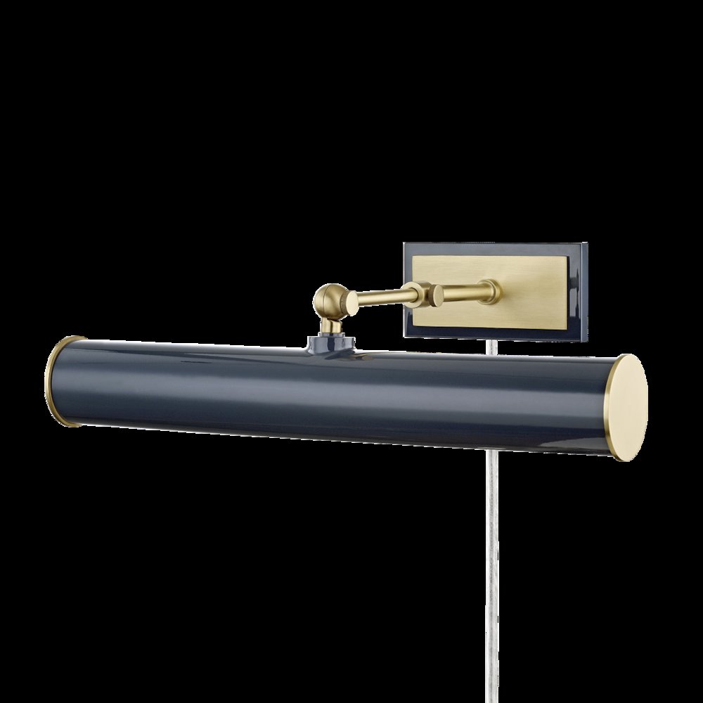 Holly Plug-In Picture Light, Aged Brass. Picture 1