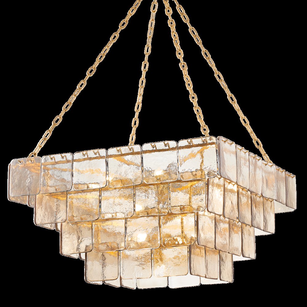 Regal Chandelier, Vintage Gold Leaf. Picture 1
