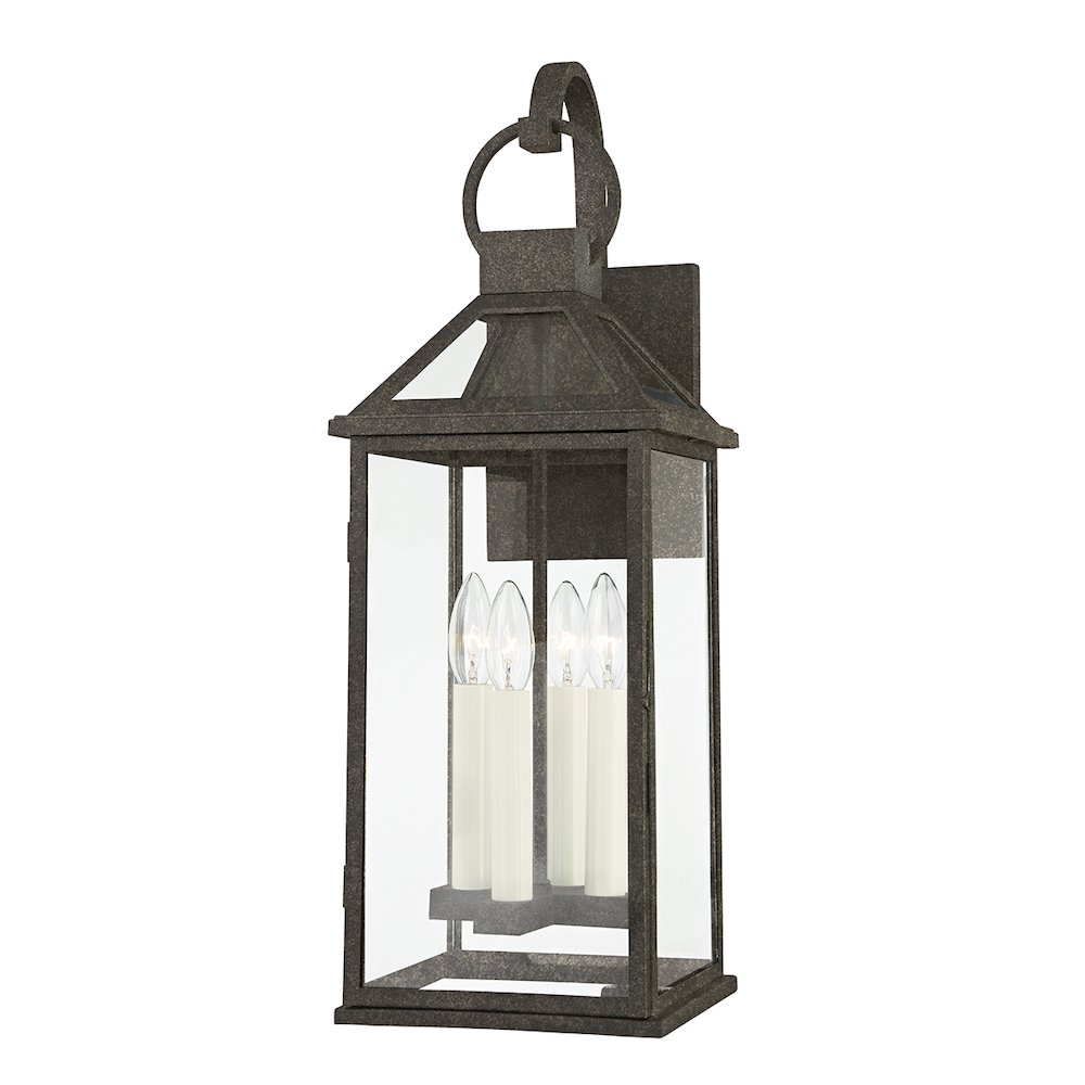 Sanders Exterior Wall Sconce, French Iron. Picture 1
