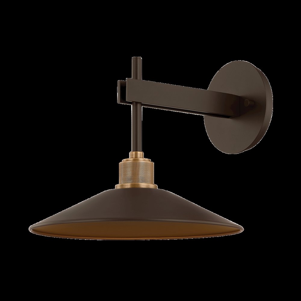 Harac Exterior Wall Sconce, Patina Brass. Picture 1