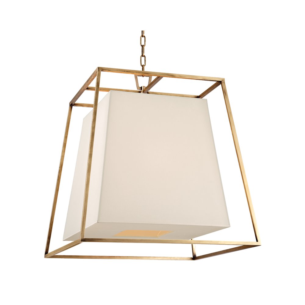 Kyle Chandelier, Aged Brass. Picture 1