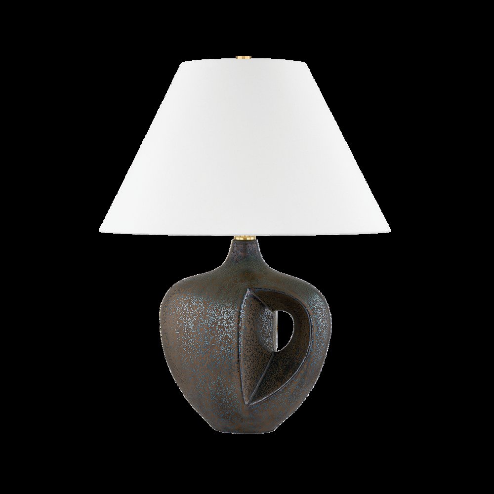 Avenel Table Lamp, Aged Brass. Picture 1