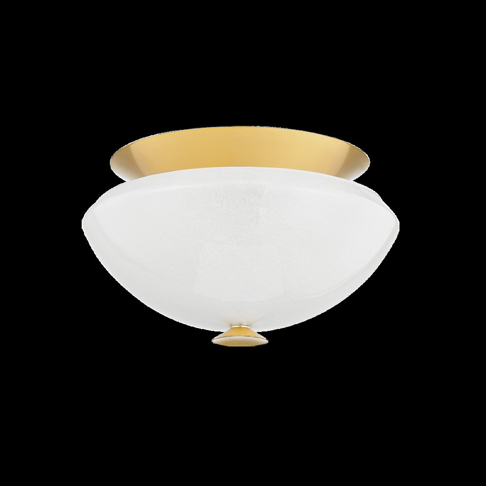 Pawtucket Flush Mount, Aged Brass. Picture 1