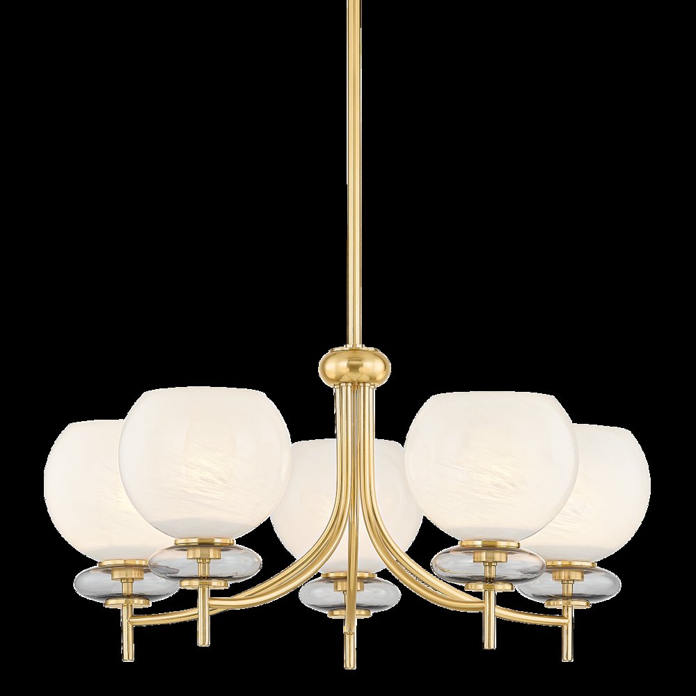 Alexia Chandelier, Aged Brass. Picture 1