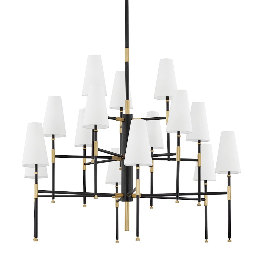 Bowery Chandelier, Aged Brass, Old Bronze. Picture 1