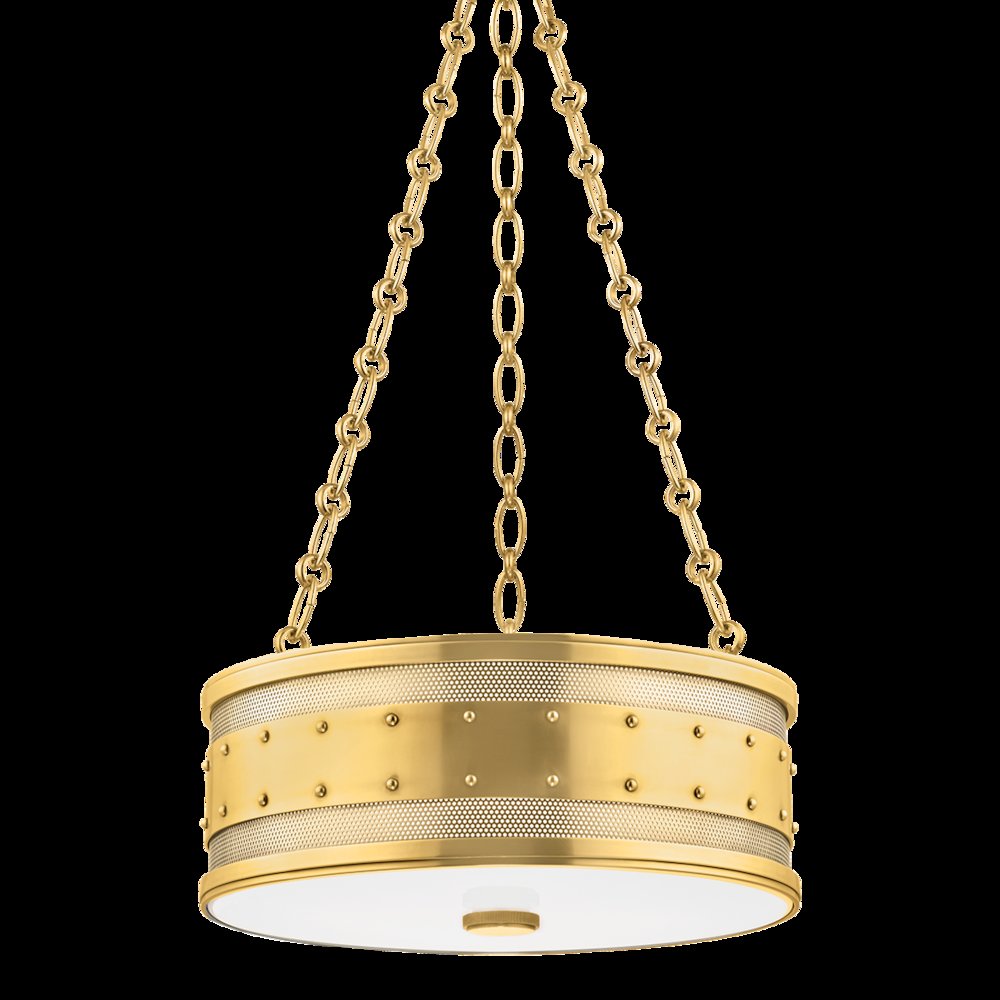 Gaines Pendant, Aged Brass. Picture 1
