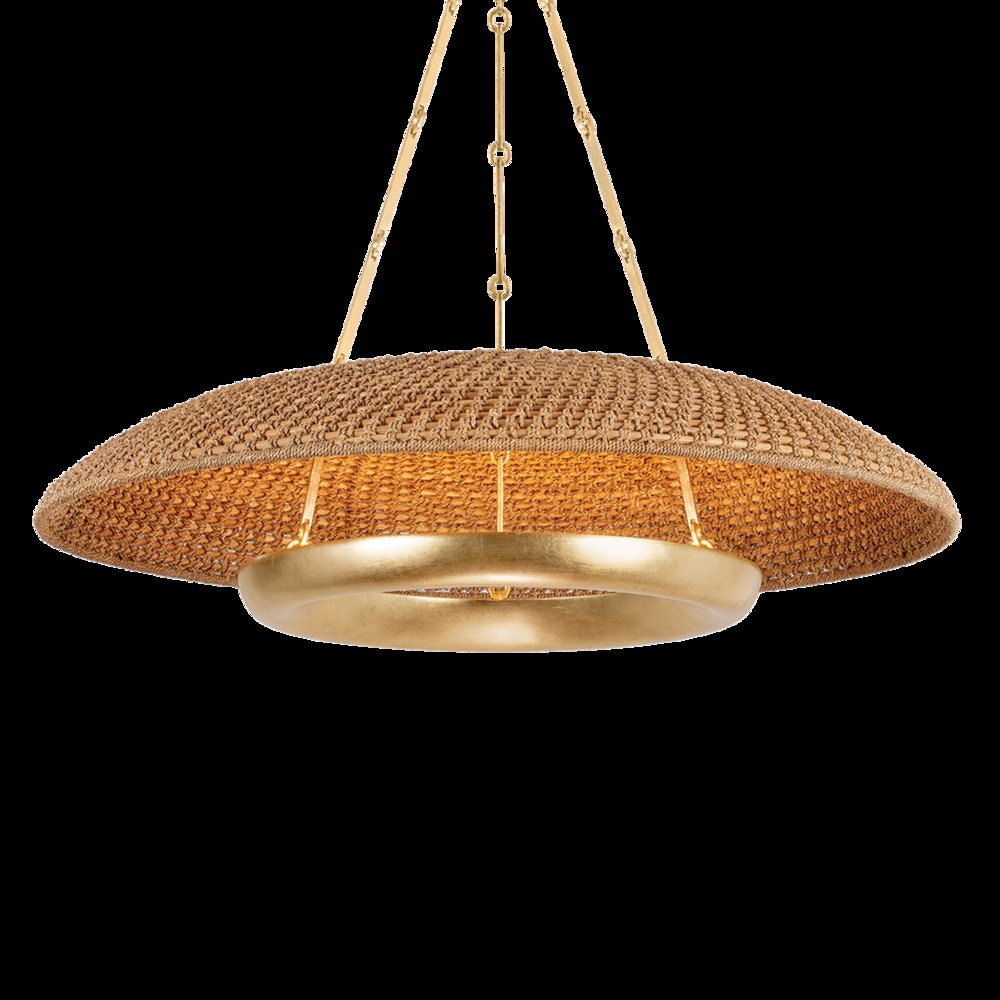 Oaklyn Chandelier, Vintage Gold Leaf. Picture 1