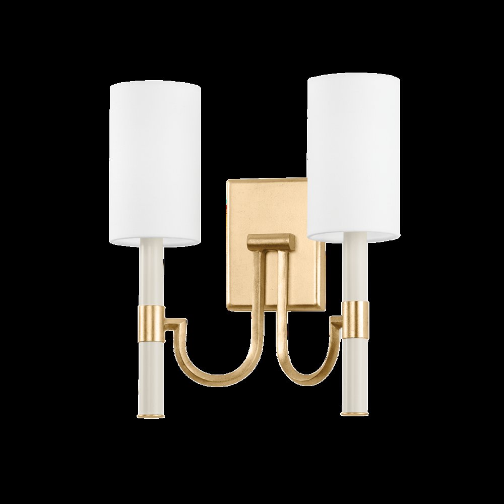 Gustine Wall Sconce, Vintage Gold Leaf. Picture 1