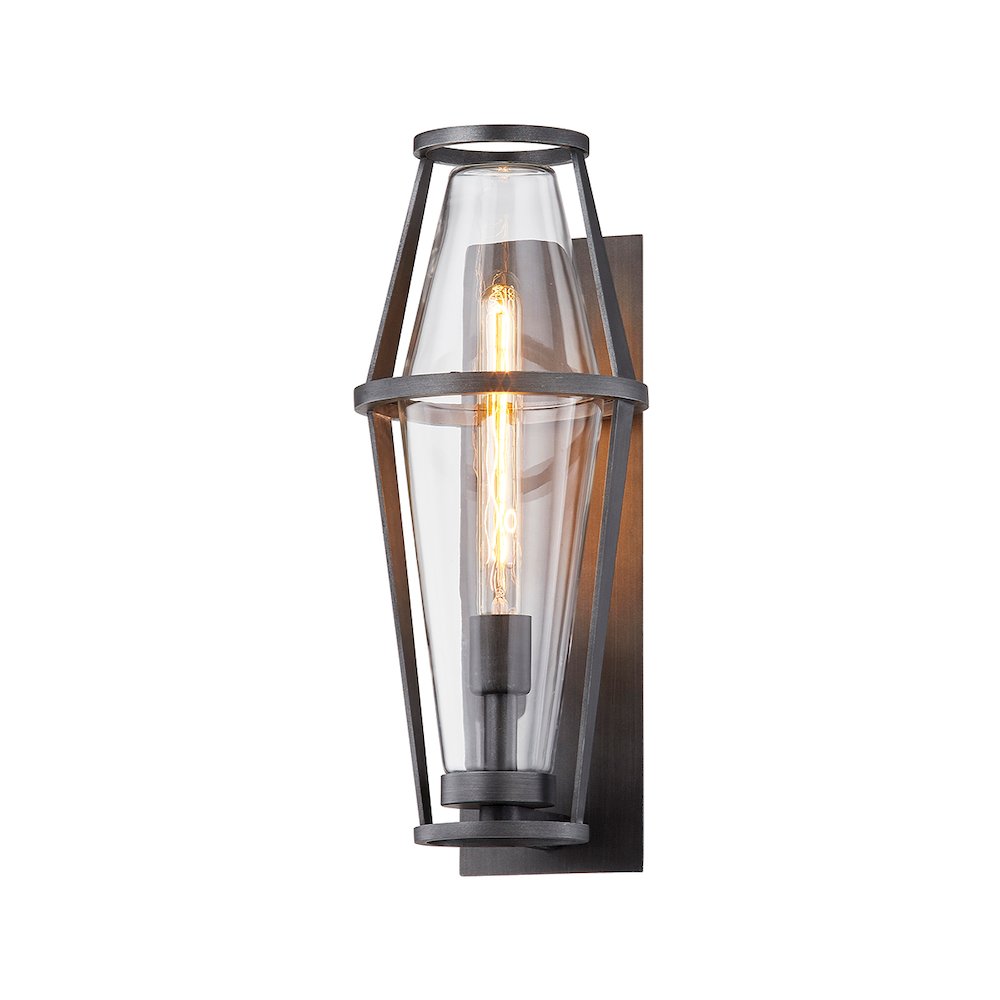 Prospect Exterior Wall Sconce, Graphite. Picture 1