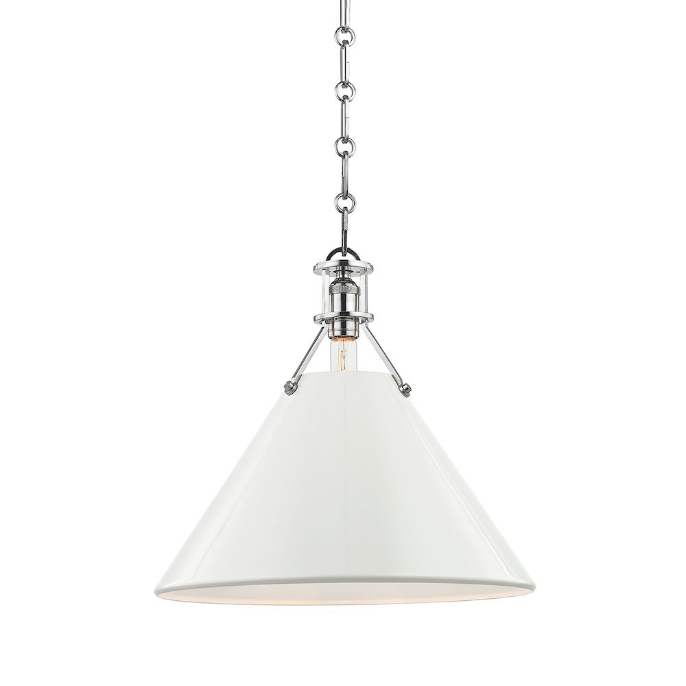 Painted No.2 Pendant, Polished Nickel. Picture 1