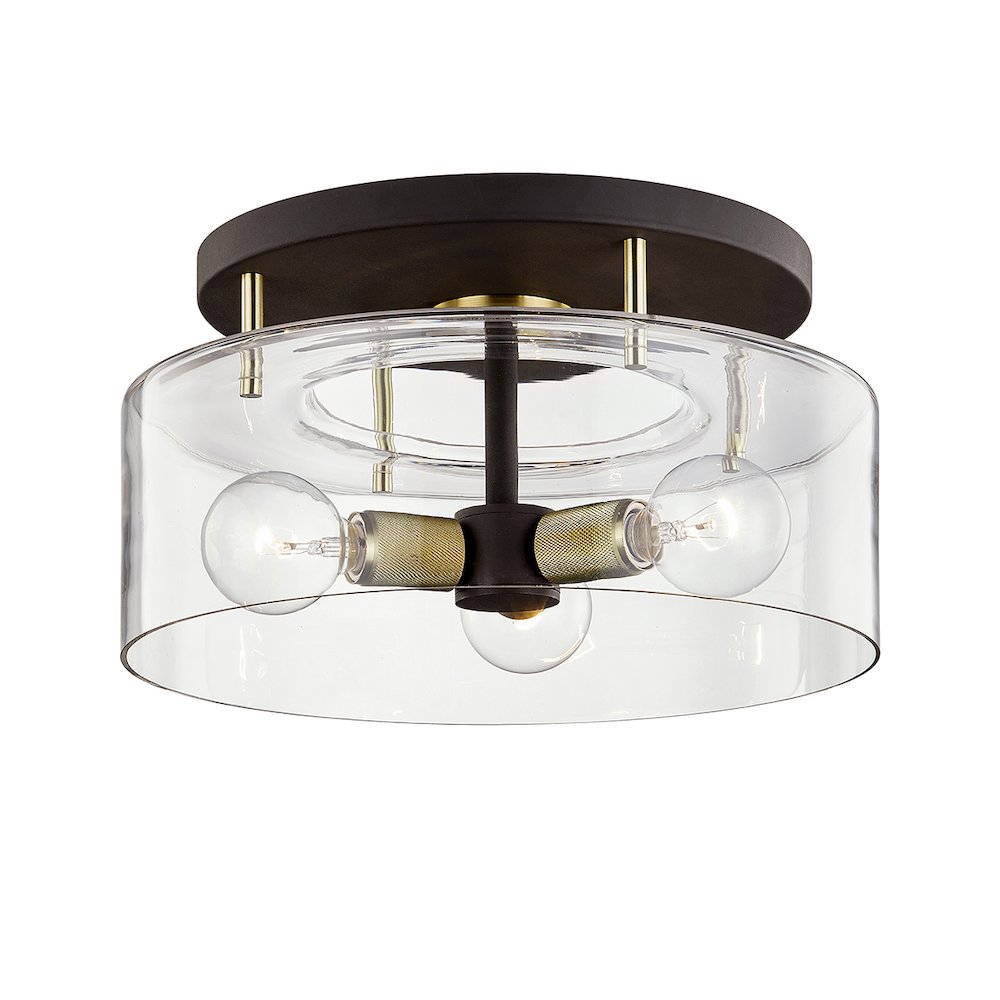 Bergamot Station Semi Flush, Bronze. Picture 1