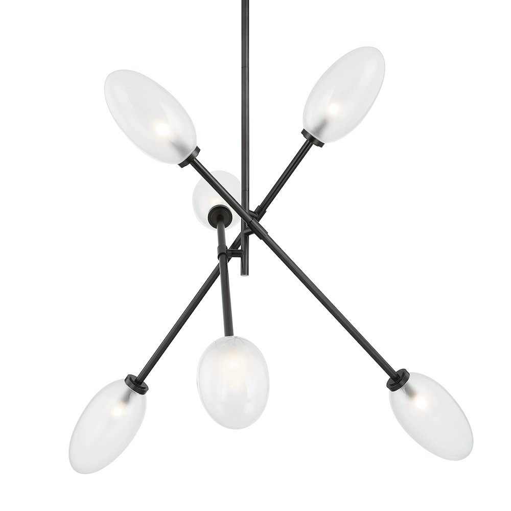 Alberton Chandelier, Black Brass. Picture 1