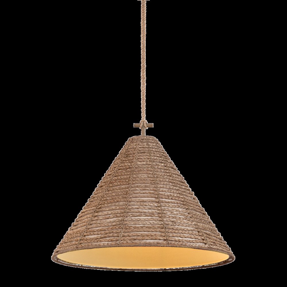 Redwood Pendant, Patina Brass. Picture 1