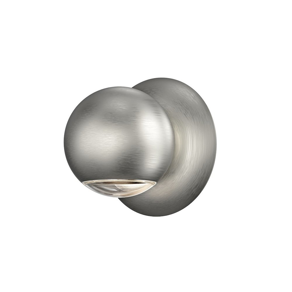 Hemisphere Wall Sconce, Natural Anodized. Picture 1