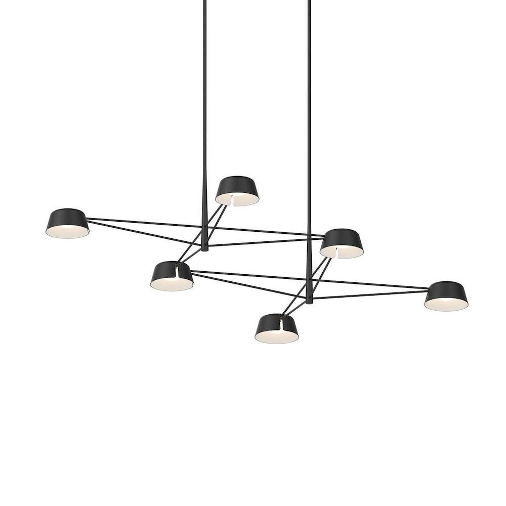 Ray Chandelier, Satin Black. Picture 1
