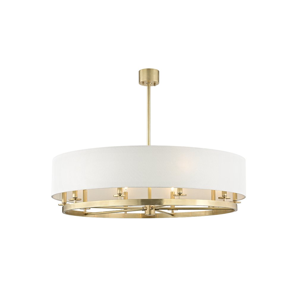 Durham Chandelier, Aged Brass. Picture 1