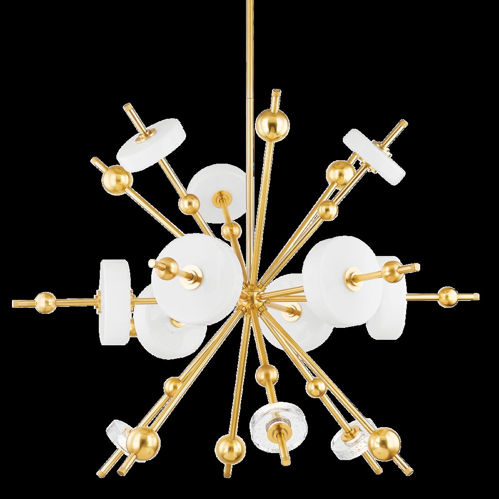 Maynard Chandelier, Aged Brass. Picture 1