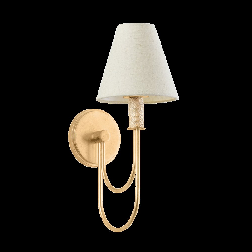 Warrensburg Wall Sconce, Vintage Gold Leaf. Picture 1