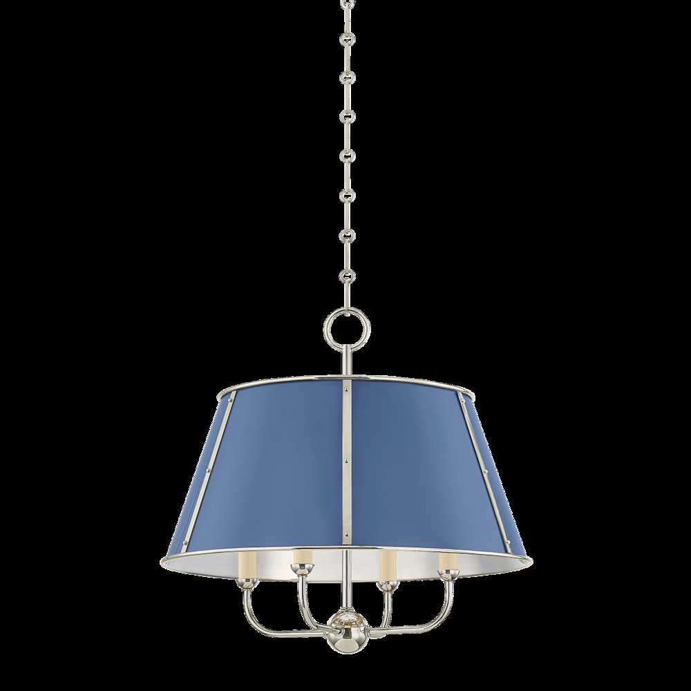 Cambridge Chandelier, Polished Nickel. Picture 1